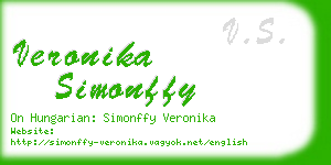 veronika simonffy business card